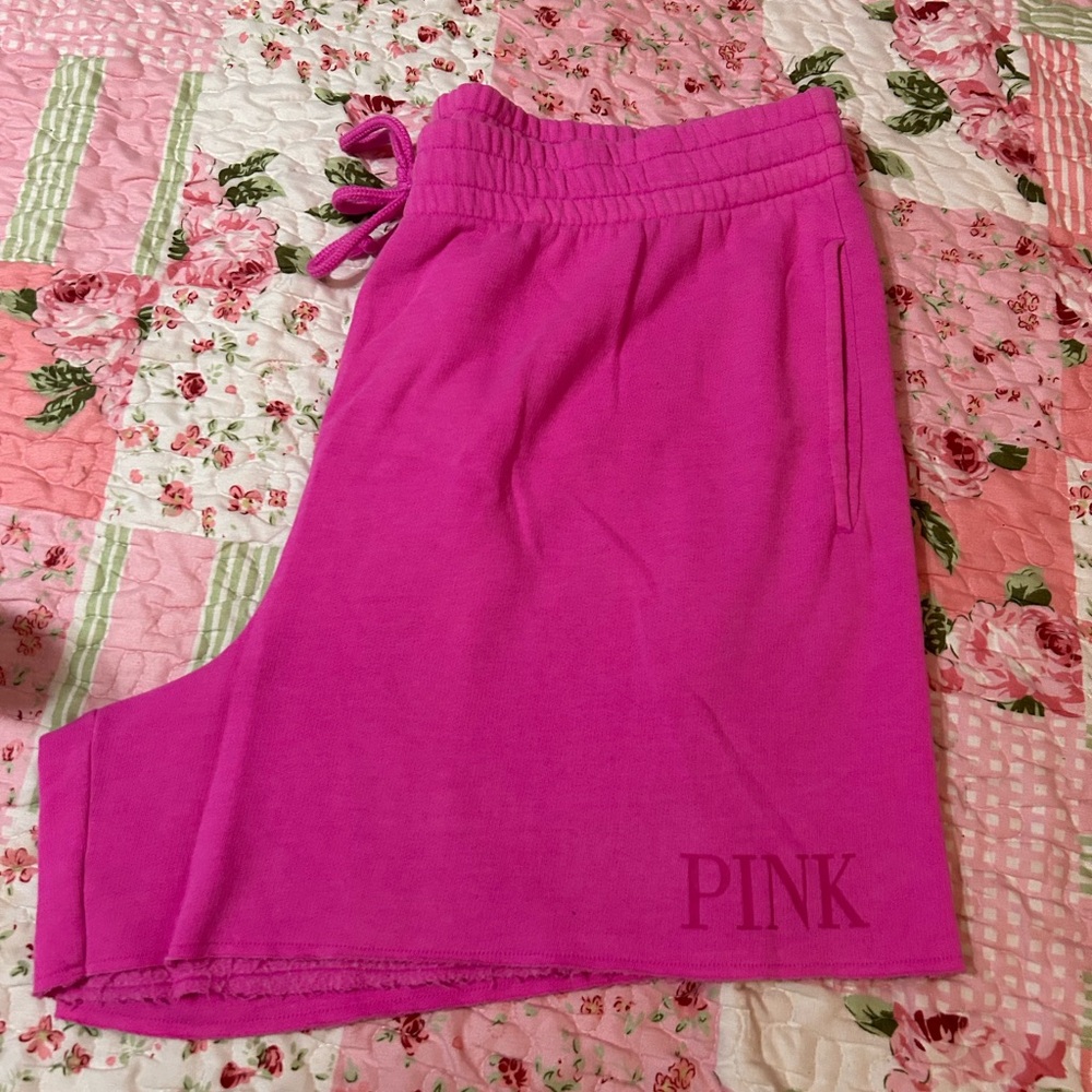 victoria's Secret dad shorts in hot pink! like new! Xl